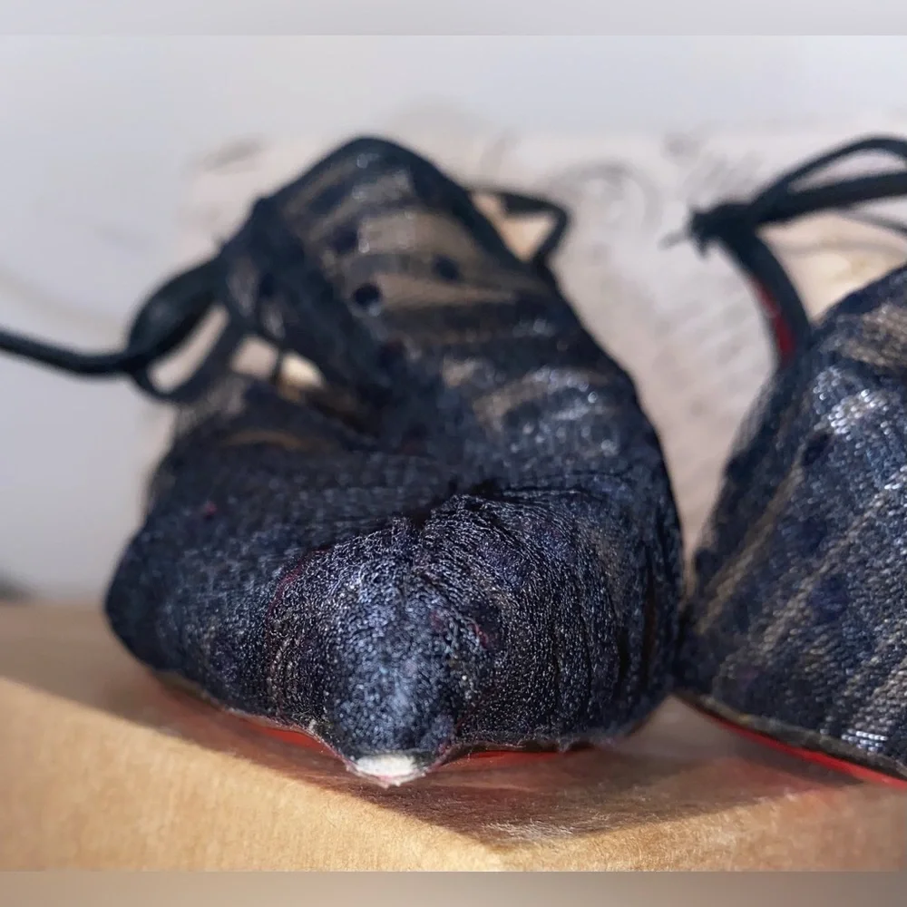 Christian Louboutin Acide 100 Rete/plum Tulle pump - Picture 8 of 16